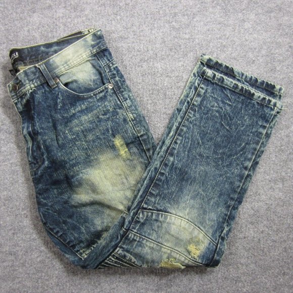 Southpole Jeans Mens 36x30 Stonewash Distressed Baggy Y2K
